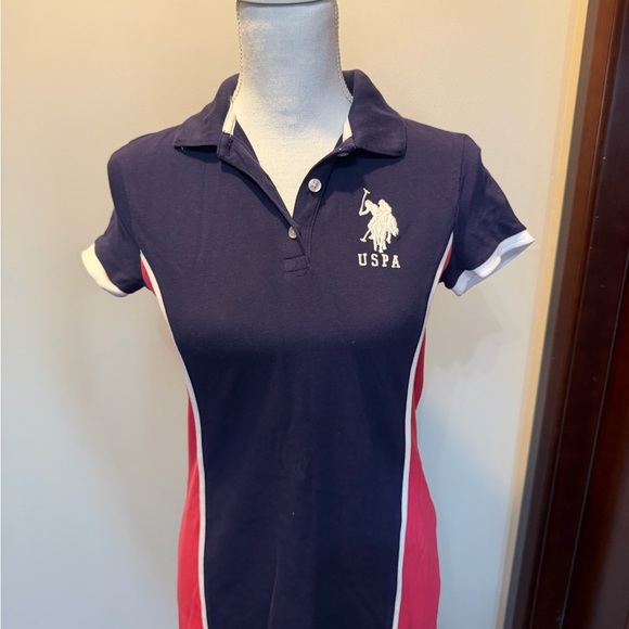U.S. Polo Assn. Navy and pink Dress new - Picture 3 of 8